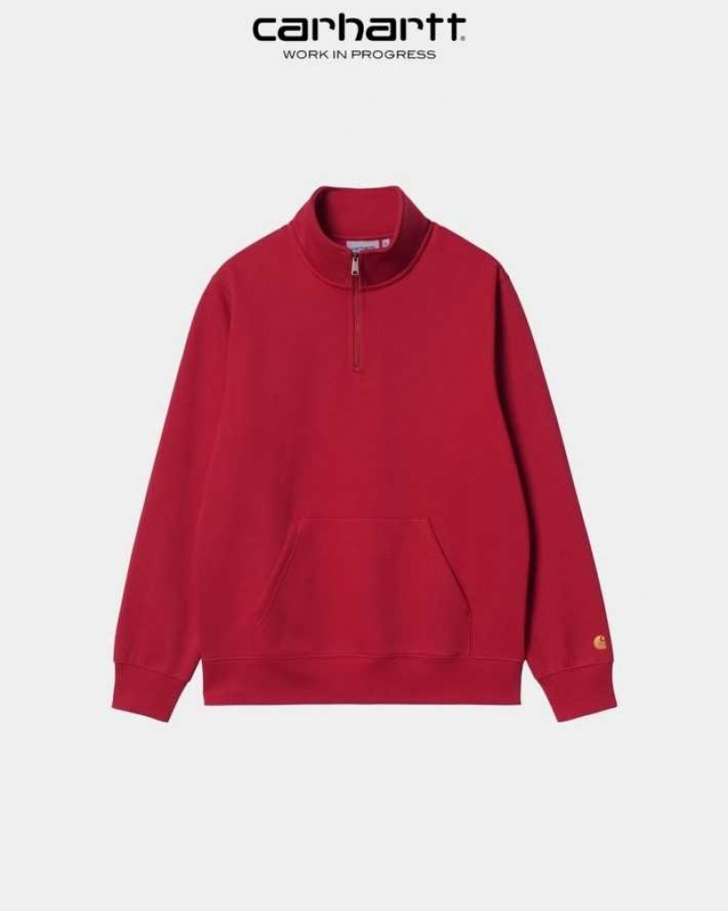 Cornel Carhartt Wip Chase Neck Zip Sweatshirt - Danmark SFC-3543175