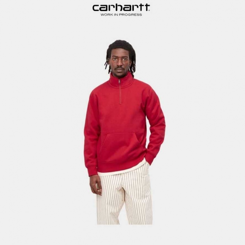 Cornel Carhartt Wip Chase Neck Zip Sweatshirt - Danmark SFC-3543175