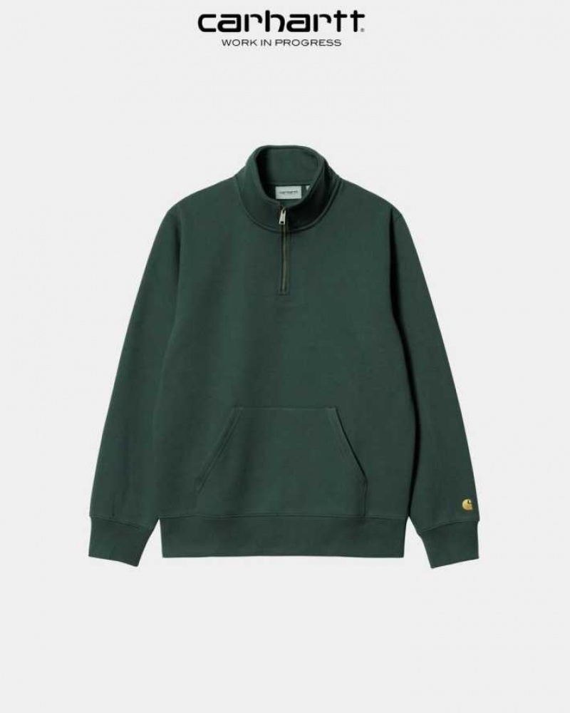 Juniper Carhartt Wip Chase Neck Zip Sweatshirt - Danmark RKK-0848952