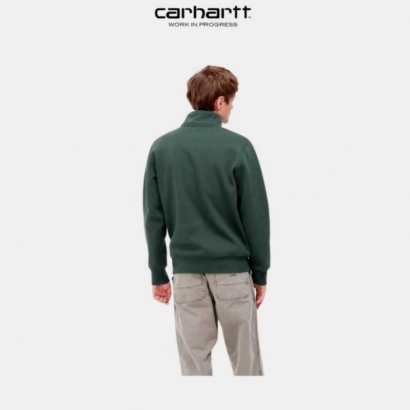 Juniper Carhartt Wip Chase Neck Zip Sweatshirt - Danmark RKK-0848952