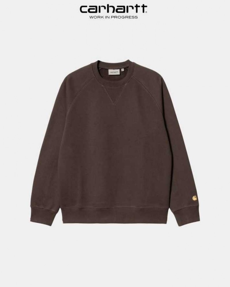 Noir Carhartt Wip Chase Sweatshirt - Danmark IYH-7025978