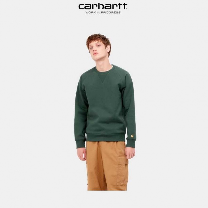 Juniper Carhartt Wip Chase Sweatshirt - Danmark QTZ-9037765