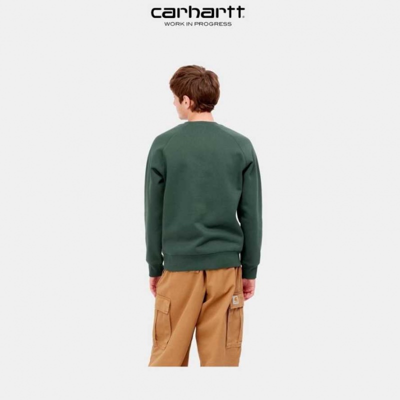 Juniper Carhartt Wip Chase Sweatshirt - Danmark QTZ-9037765