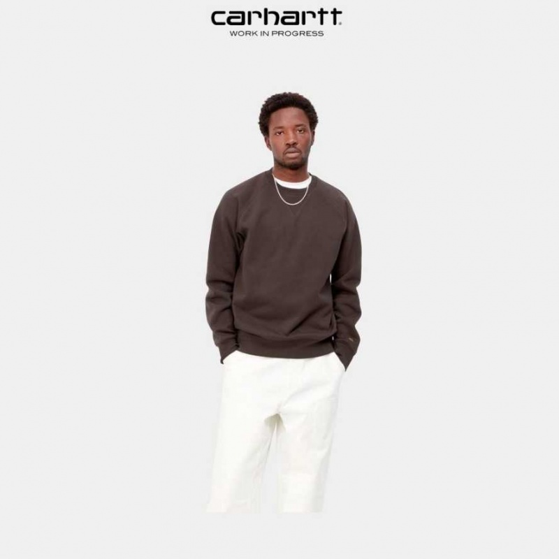 Noir Carhartt Wip Chase Sweatshirt - Danmark IYH-7025978