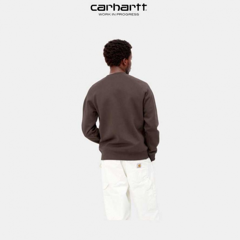 Noir Carhartt Wip Chase Sweatshirt - Danmark IYH-7025978