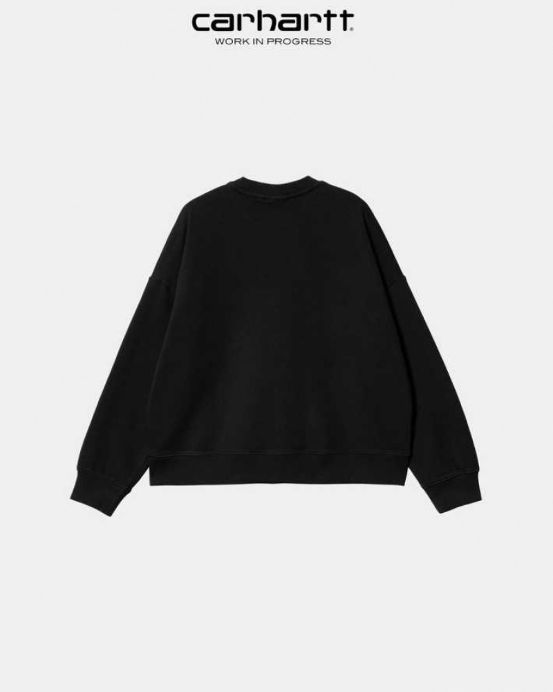 Noir Carhartt Wip Chester Sweatshirt - Danmark YEQ-1922150