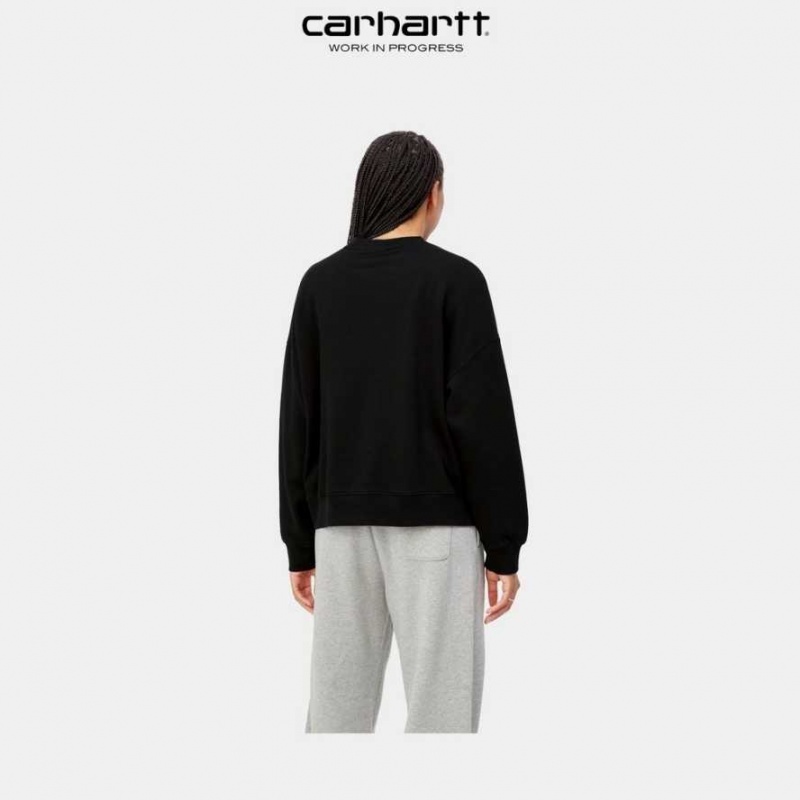 Noir Carhartt Wip Chester Sweatshirt - Danmark YEQ-1922150