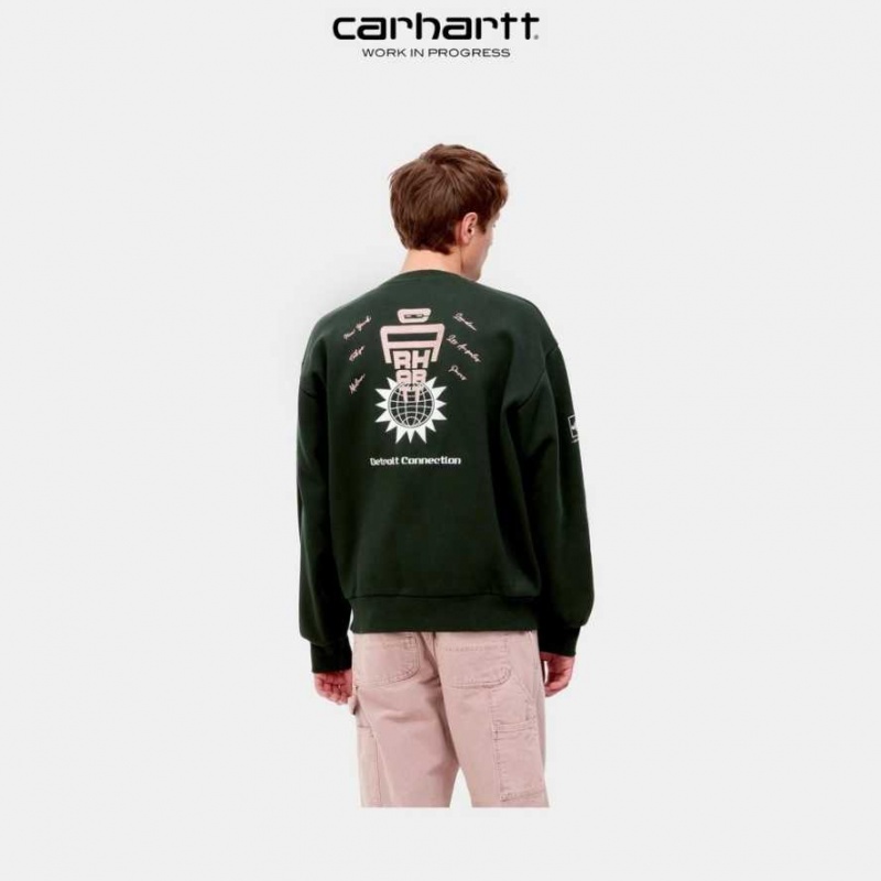 Noir Carhartt Wip Connect Sweatshirt - Danmark DGV-3939597