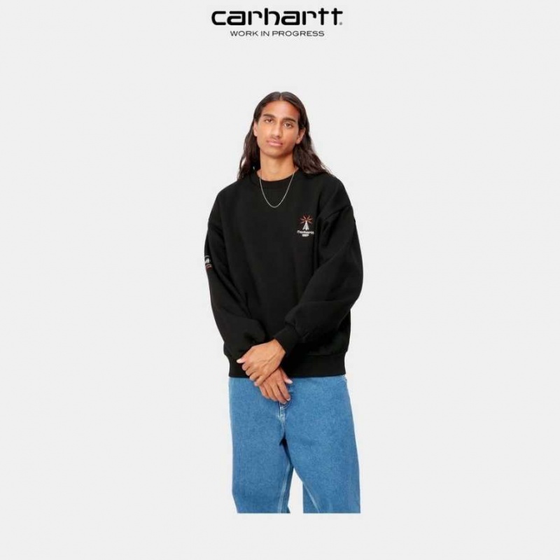 Noir Carhartt Wip Connect Sweatshirt - Danmark AMY-4053041