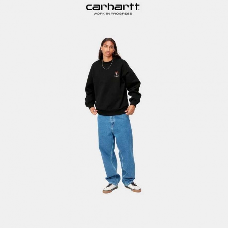 Noir Carhartt Wip Connect Sweatshirt - Danmark AMY-4053041