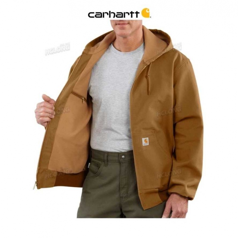 Marron Carhartt Loose Fit Firm Duck Thermal-Doublée Active Jac - Danmark NAI-7739855