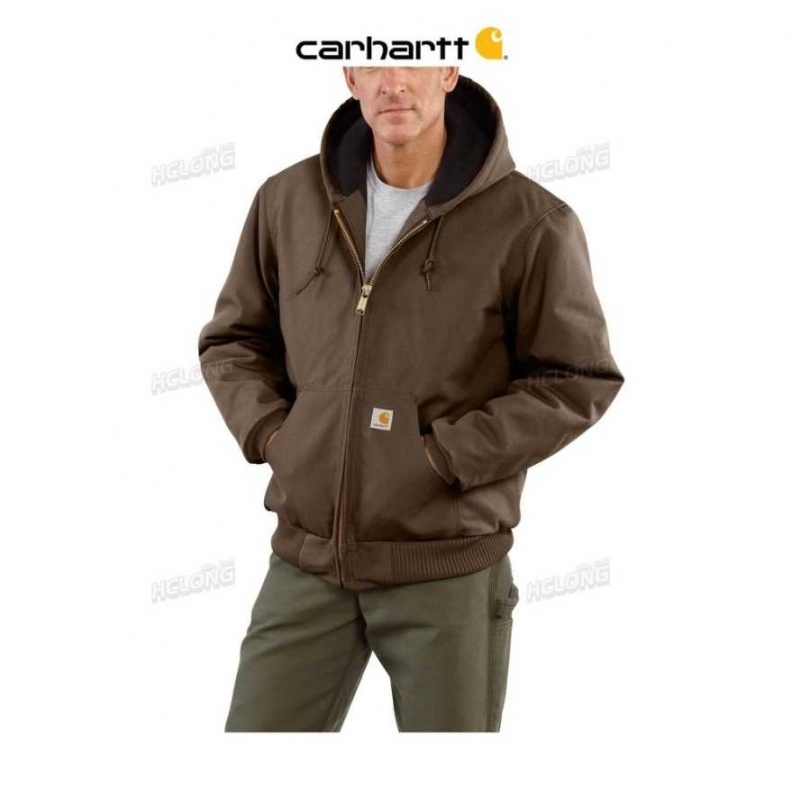 Cafe Carhartt Loose Fit Firm Duck Insulated Flannel-Doublée Active Jac - Danmark PLL-1455916