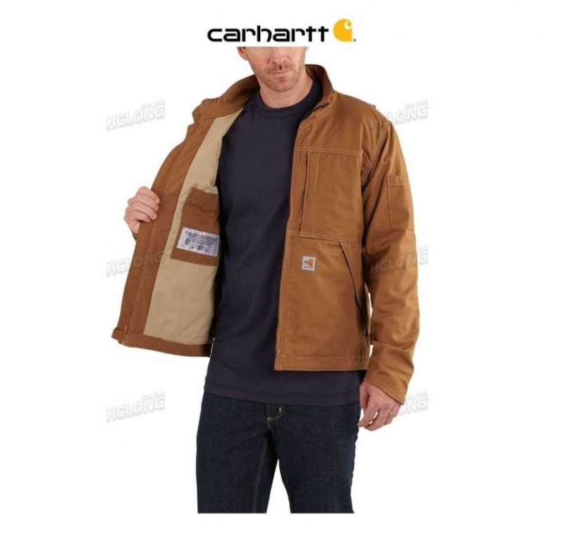 Marron Carhartt Flame-Resistant Full Swing Quick Duck Jacket - Danmark KKN-1582676