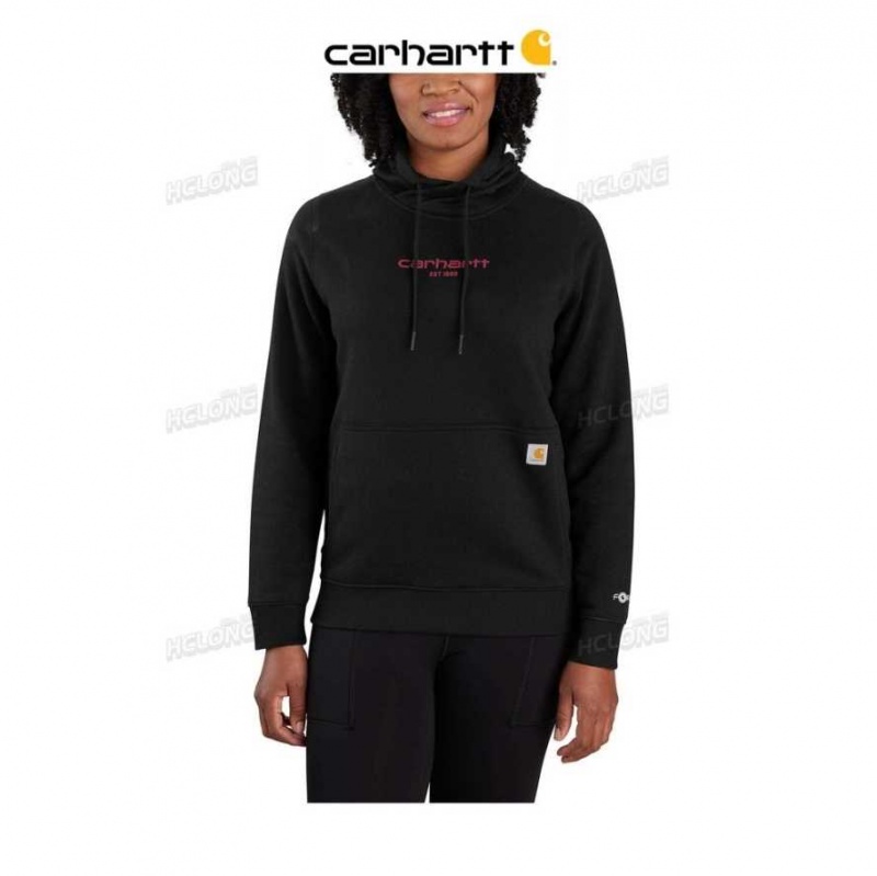 Noir Carhartt Force Relaxed Fit Legere Graphique Encapuchonné Sweatshirt - Danmark IBK-0133893