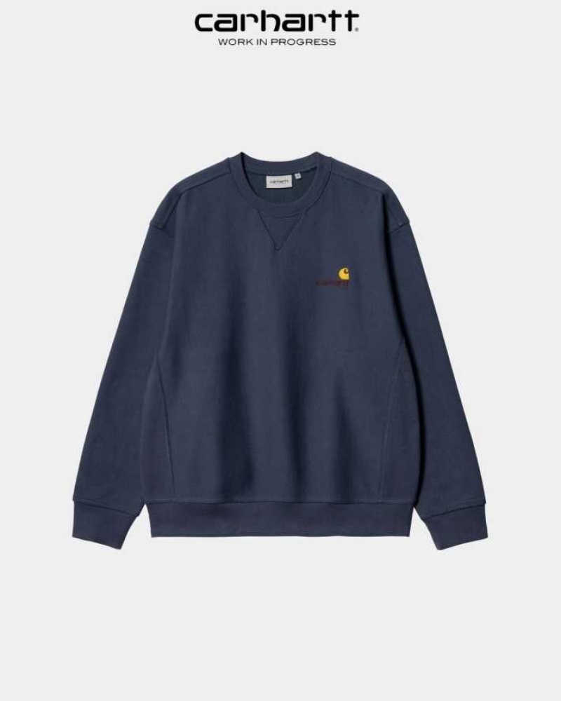 Enzian Carhartt Wip American Script Sweatshirt - Danmark TFS-3514991