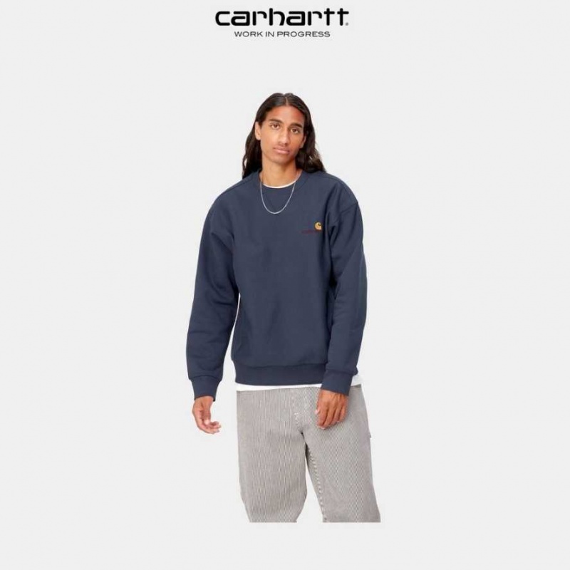 Enzian Carhartt Wip American Script Sweatshirt - Danmark TFS-3514991