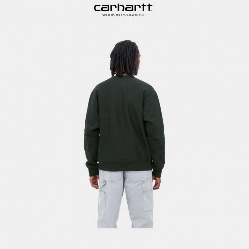 Noir Carhartt Wip American Script Sweatshirt - Danmark ILD-7058045