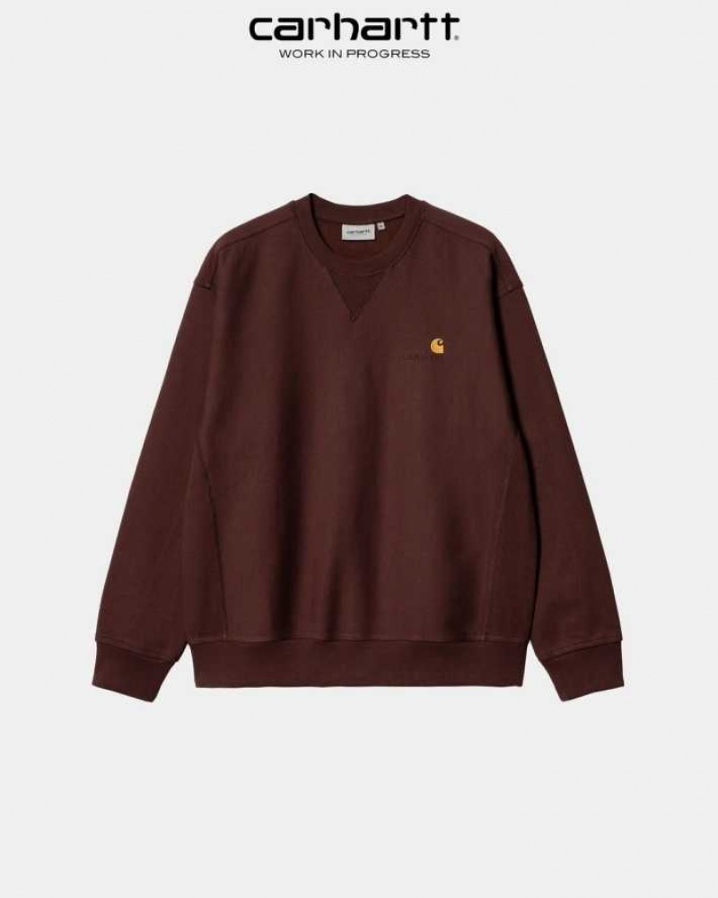 Ale Carhartt Wip American Script Sweatshirt - Danmark NOR-4485243