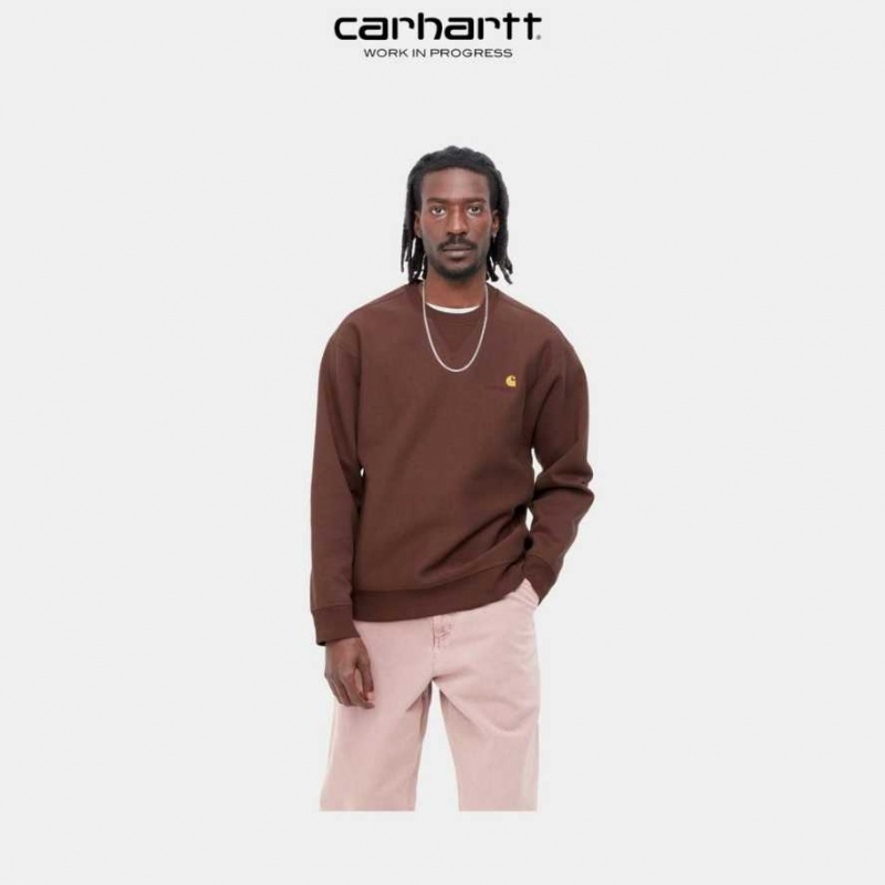 Ale Carhartt Wip American Script Sweatshirt - Danmark NOR-4485243