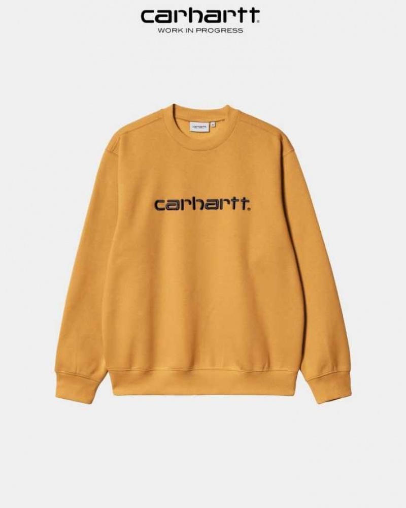 Ochre Carhartt Wip Sweatshirt - Danmark IUF-7191462