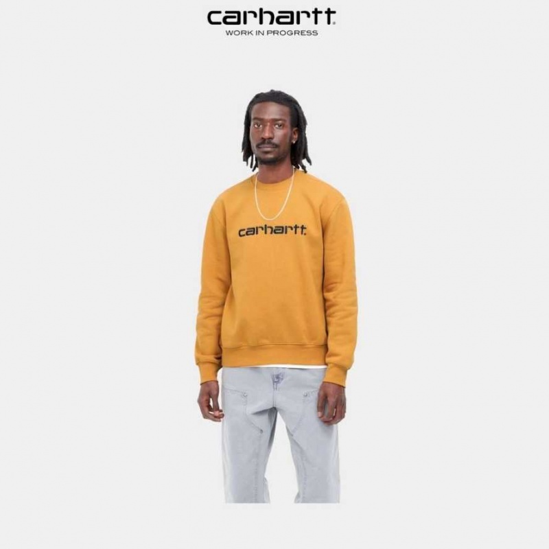 Ochre Carhartt Wip Sweatshirt - Danmark IUF-7191462