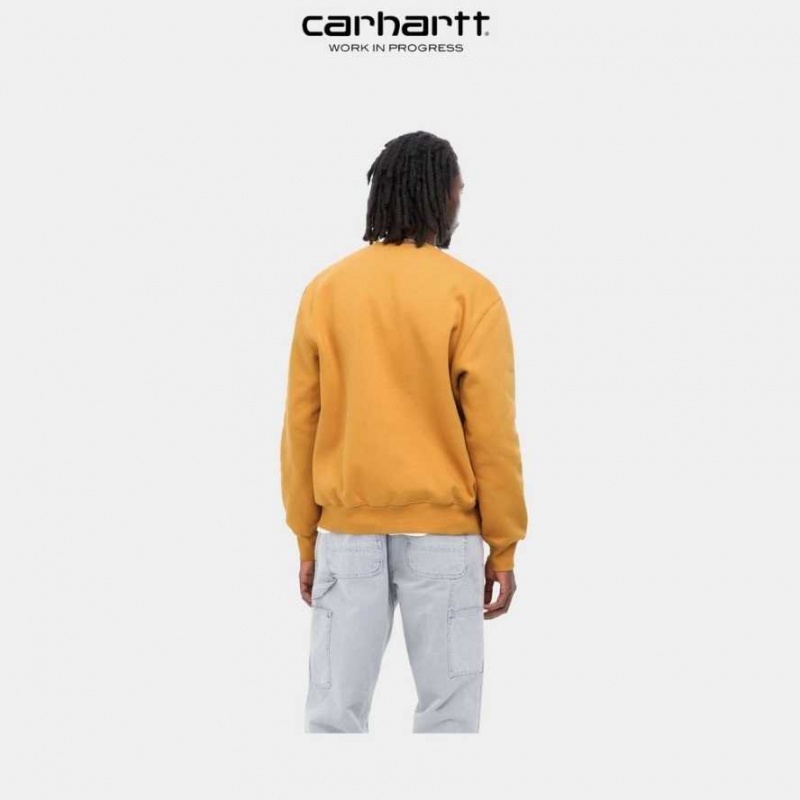 Ochre Carhartt Wip Sweatshirt - Danmark IUF-7191462