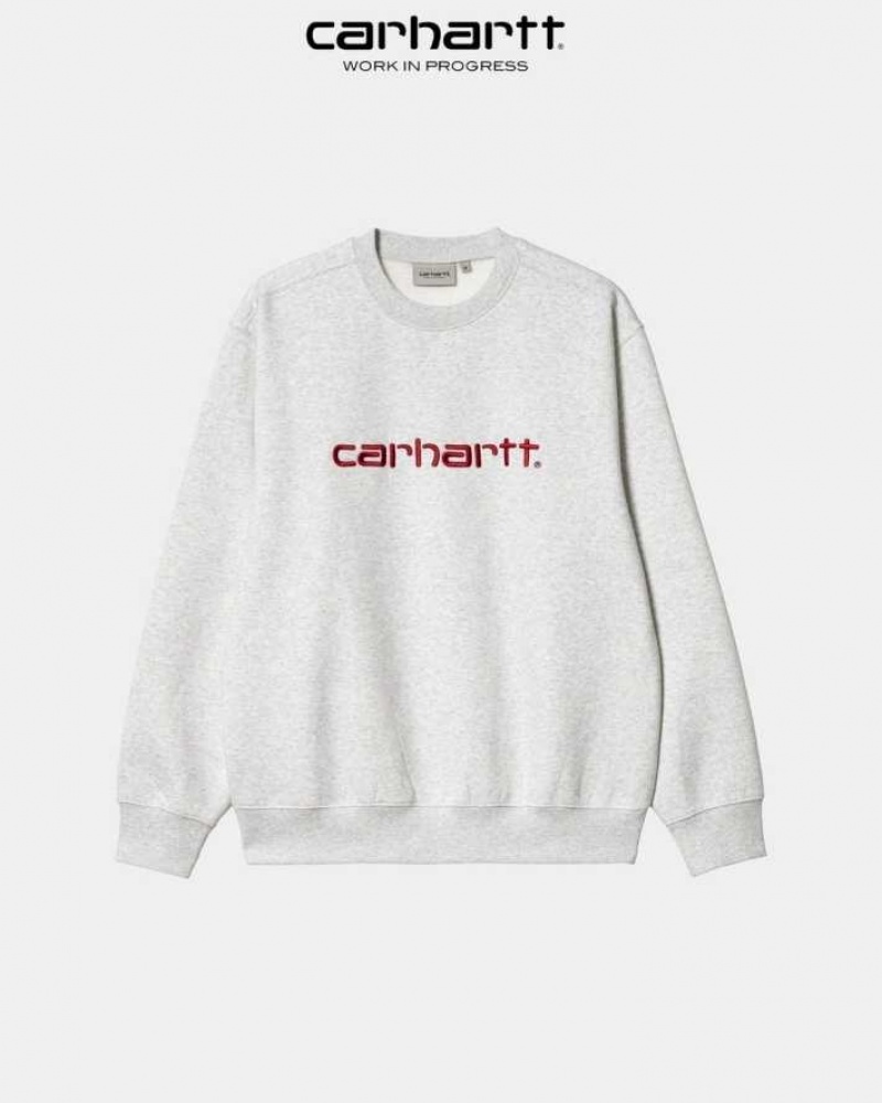 Ash Heather / Rocket Carhartt Wip Sweatshirt Ash Heather / - Danmark KRA-9069753