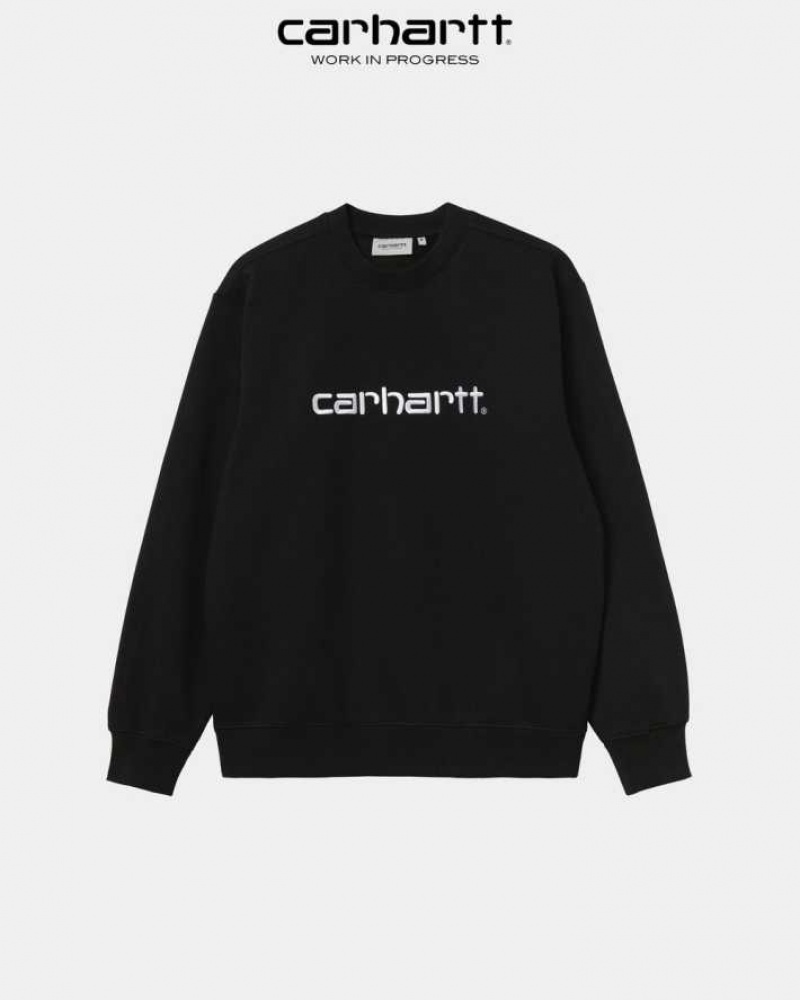 Noir Blanche Carhartt Wip Sweatshirt Noir - Danmark TTC-8198769