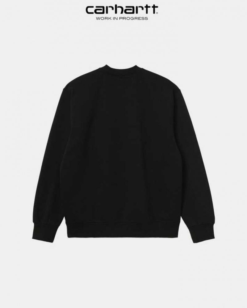 Noir Blanche Carhartt Wip Sweatshirt Noir - Danmark TTC-8198769