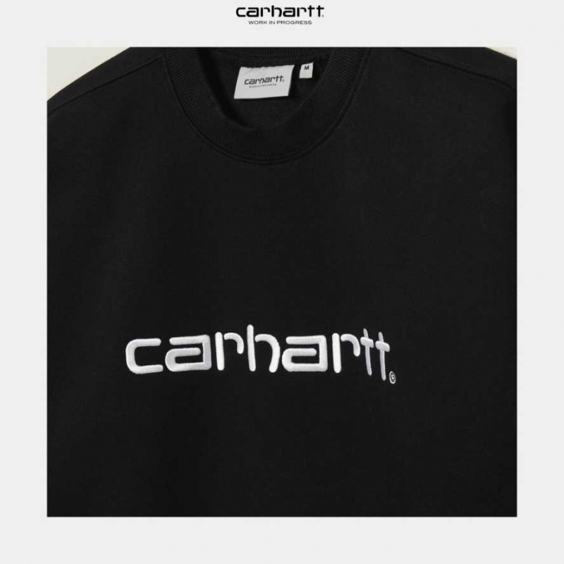 Noir Blanche Carhartt Wip Sweatshirt Noir - Danmark TTC-8198769