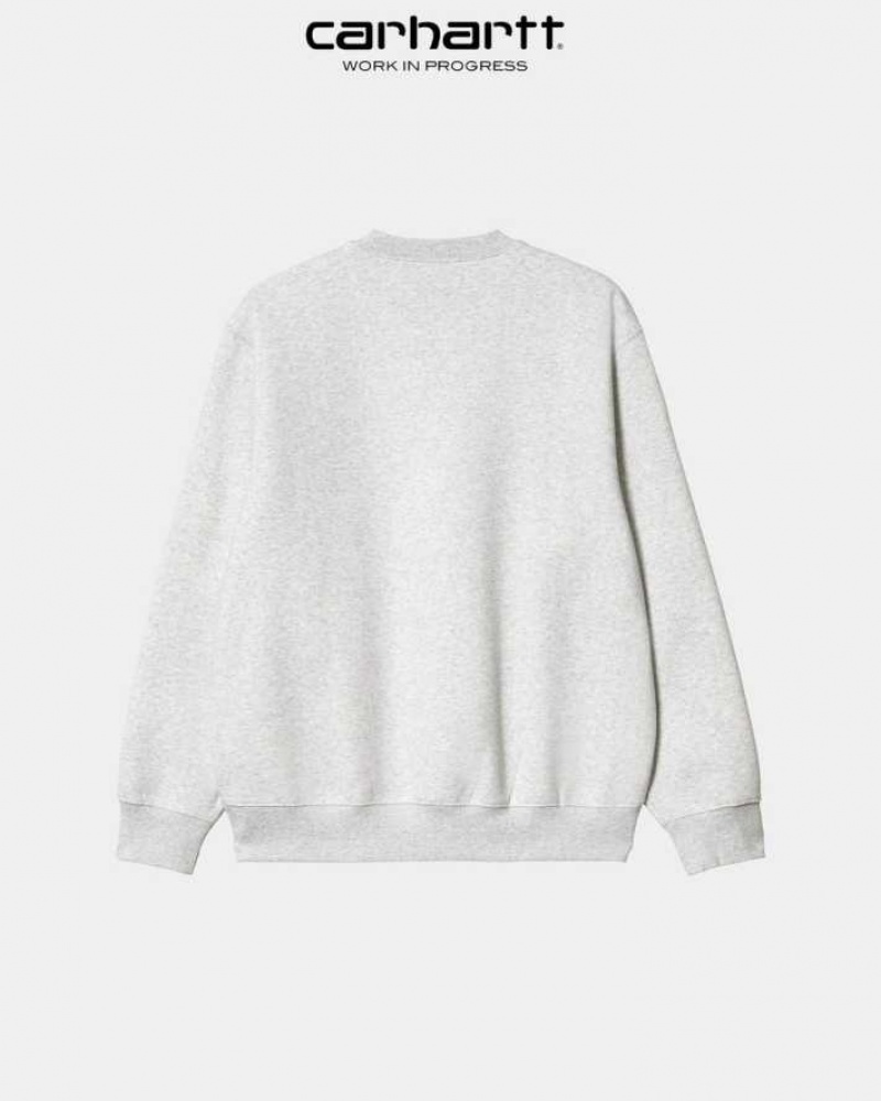 Ash Heather / Rocket Carhartt Wip Sweatshirt Ash Heather / - Danmark KRA-9069753