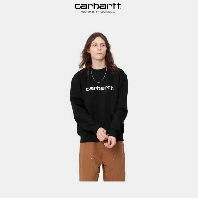 Noir Blanche Carhartt Wip Sweatshirt Noir - Danmark TTC-8198769