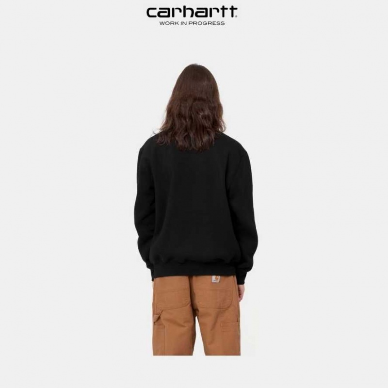 Noir Blanche Carhartt Wip Sweatshirt Noir - Danmark TTC-8198769