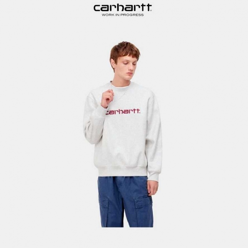 Ash Heather / Rocket Carhartt Wip Sweatshirt Ash Heather / - Danmark KRA-9069753