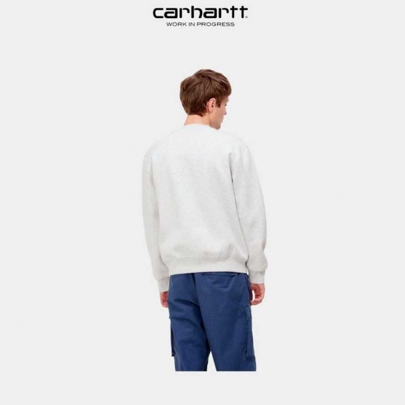 Ash Heather / Rocket Carhartt Wip Sweatshirt Ash Heather / - Danmark KRA-9069753