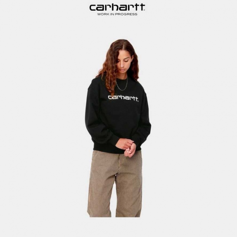 Noir Carhartt Wip Sweatshirt - Danmark IPZ-3848168