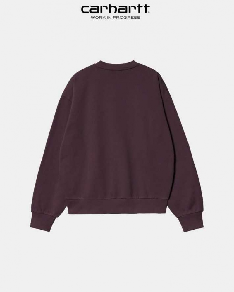 Noir Carhartt Wip Casey Sweatshirt - Danmark MSU-7345760