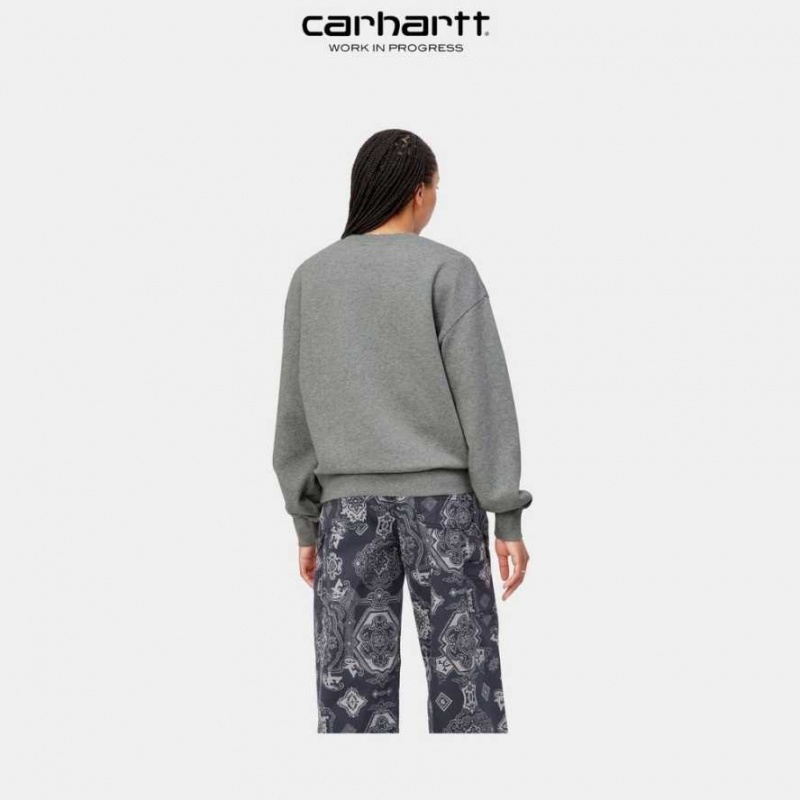 Grise Carhartt Wip Casey Sweatshirt - Danmark GWG-4166246