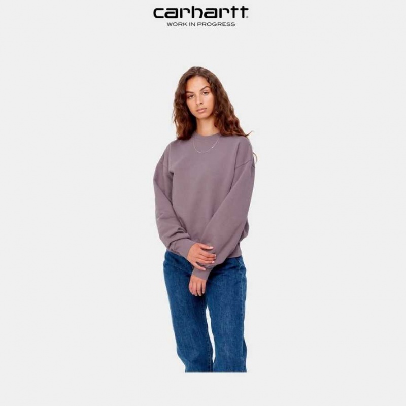 Misty Thistle Carhartt Wip Casey Sweatshirt Misty - Danmark CXT-7127672