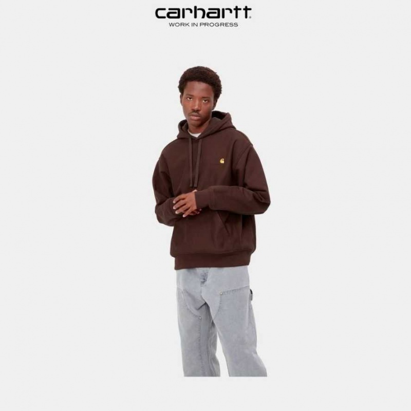 Ale Carhartt Wip Encapuchonné American Script Sweatshirt - Danmark BOH-9321865