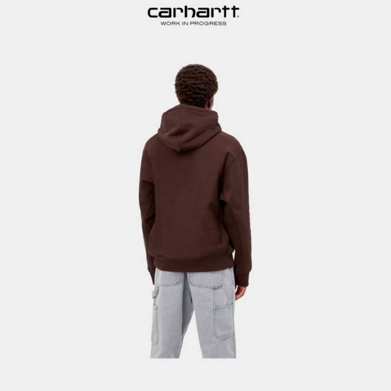 Ale Carhartt Wip Encapuchonné American Script Sweatshirt - Danmark BOH-9321865