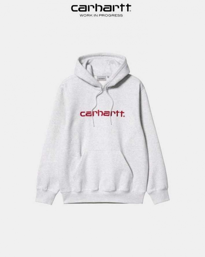 Ash Heather / Rocket Carhartt Wip Encapuchonné Sweatshirt Ash Heather / - Danmark LDZ-8914949