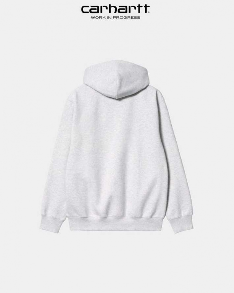 Ash Heather / Rocket Carhartt Wip Encapuchonné Sweatshirt Ash Heather / - Danmark LDZ-8914949