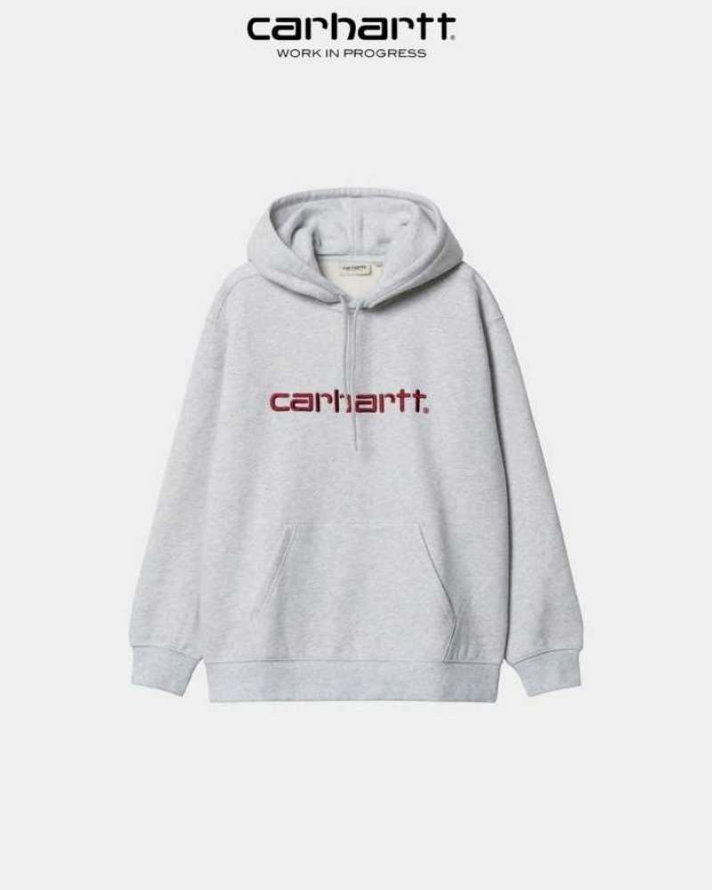 Ash Heather / Rocket Carhartt Wip Encapuchonné Sweatshirt Ash Heather / - Danmark IQB-6939821