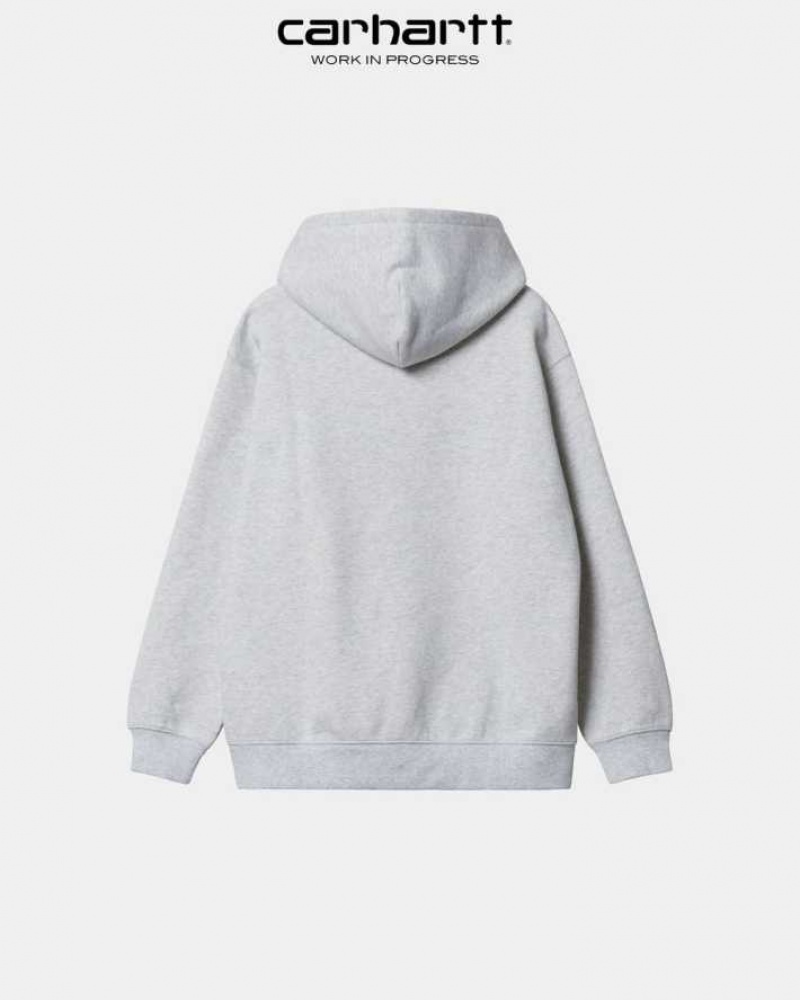 Ash Heather / Rocket Carhartt Wip Encapuchonné Sweatshirt Ash Heather / - Danmark IQB-6939821