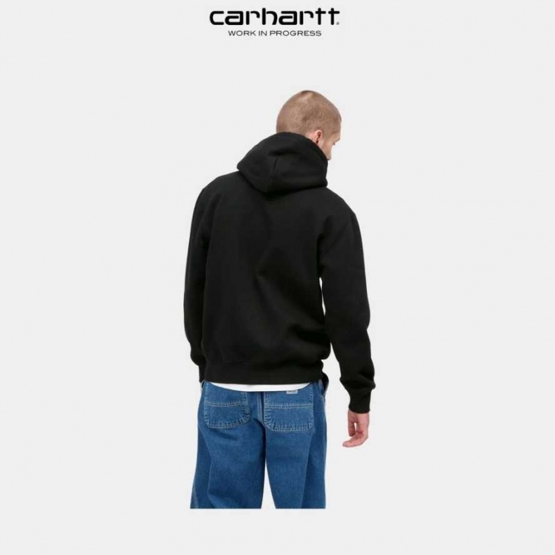 Noir Noir Carhartt Wip Encapuchonné Sweatshirt Noir - Danmark EXF-2062332