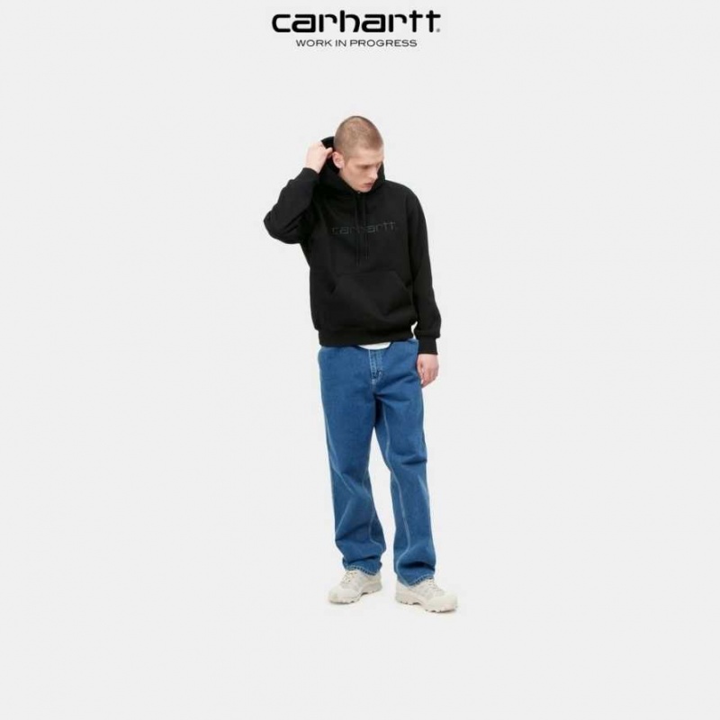 Noir Noir Carhartt Wip Encapuchonné Sweatshirt Noir - Danmark EXF-2062332