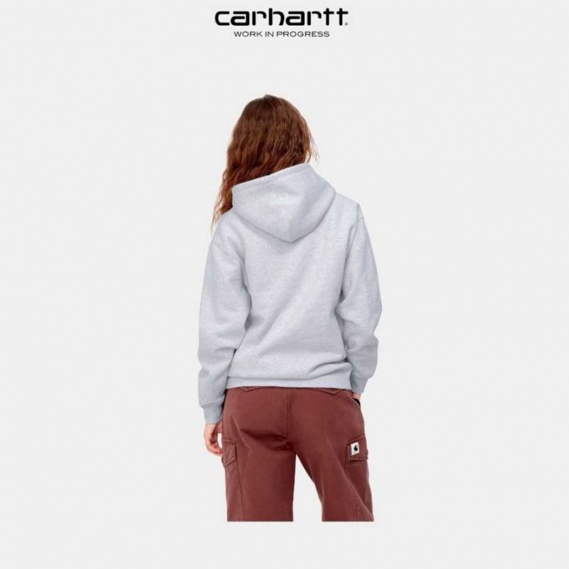 Ash Heather / Rocket Carhartt Wip Encapuchonné Sweatshirt Ash Heather / - Danmark IQB-6939821