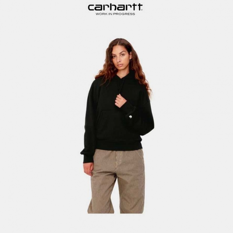 Noir Carhartt Wip Encapuchonné Casey Sweatshirt - Danmark NVG-7215780