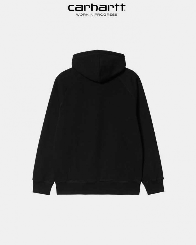 Noir Carhartt Wip Encapuchonné Chase Sweatshirt - Danmark VAD-1897243